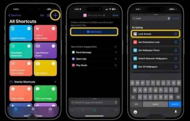 东平苹果14锁屏维修店分享iPhone14升级iOS16.4后如何创建锁屏快捷方式 